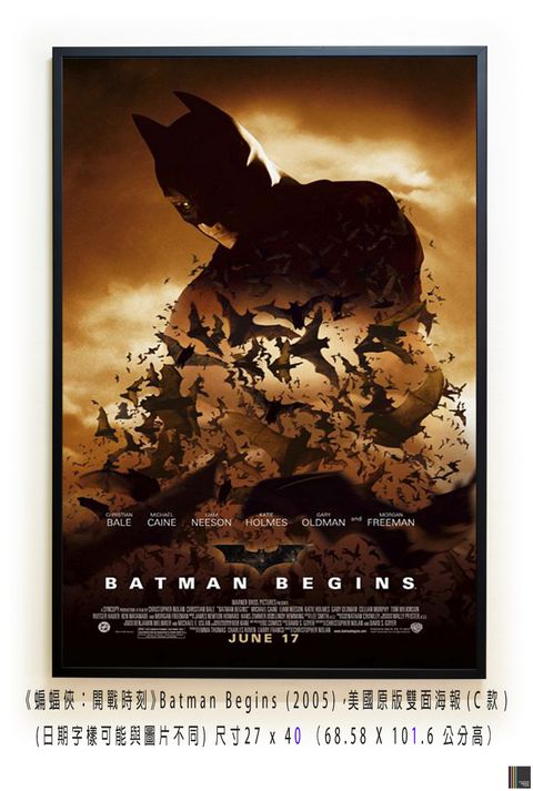 《蝙蝠俠：開戰時刻》Batman Begins (2005)，美國原版雙面海報(C款)空.jpg