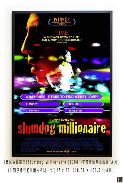 《貧民百萬富翁》Slumdog Millionaire (2008)，美國原版雙面海報(A款)空.jpg