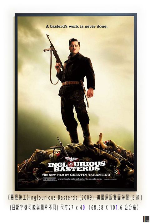 《惡棍特工》Inglourious Basterds (2009)，美國原版雙面海報(B款)空.jpg