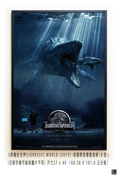 《侏羅紀世界》Jurassic World (2015)，美國原版雙面海報(C款)空.jpg