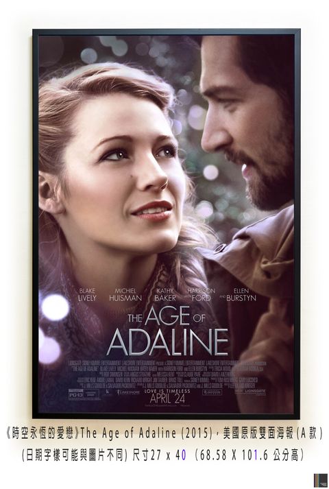 《時空永恆的愛戀》The Age of Adaline (2015)， 美國原版雙面海報(A款)空.jpg