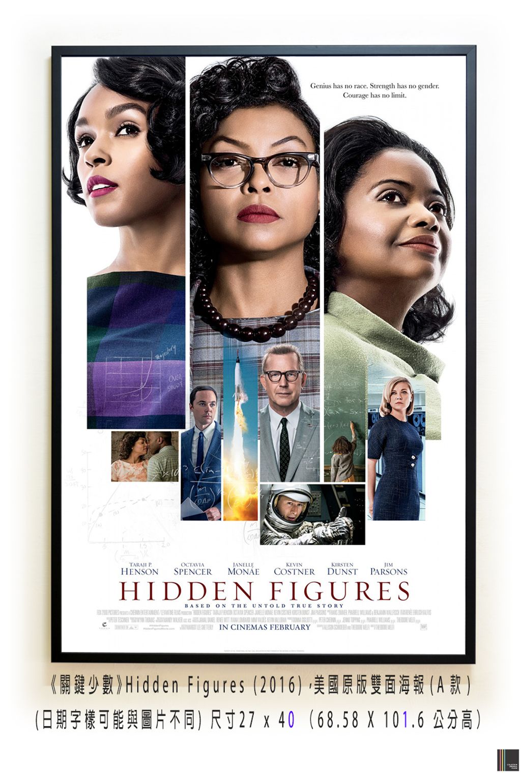 《關鍵少數》Hidden Figures (2016)，美國原版雙面海報(A款)空.jpg