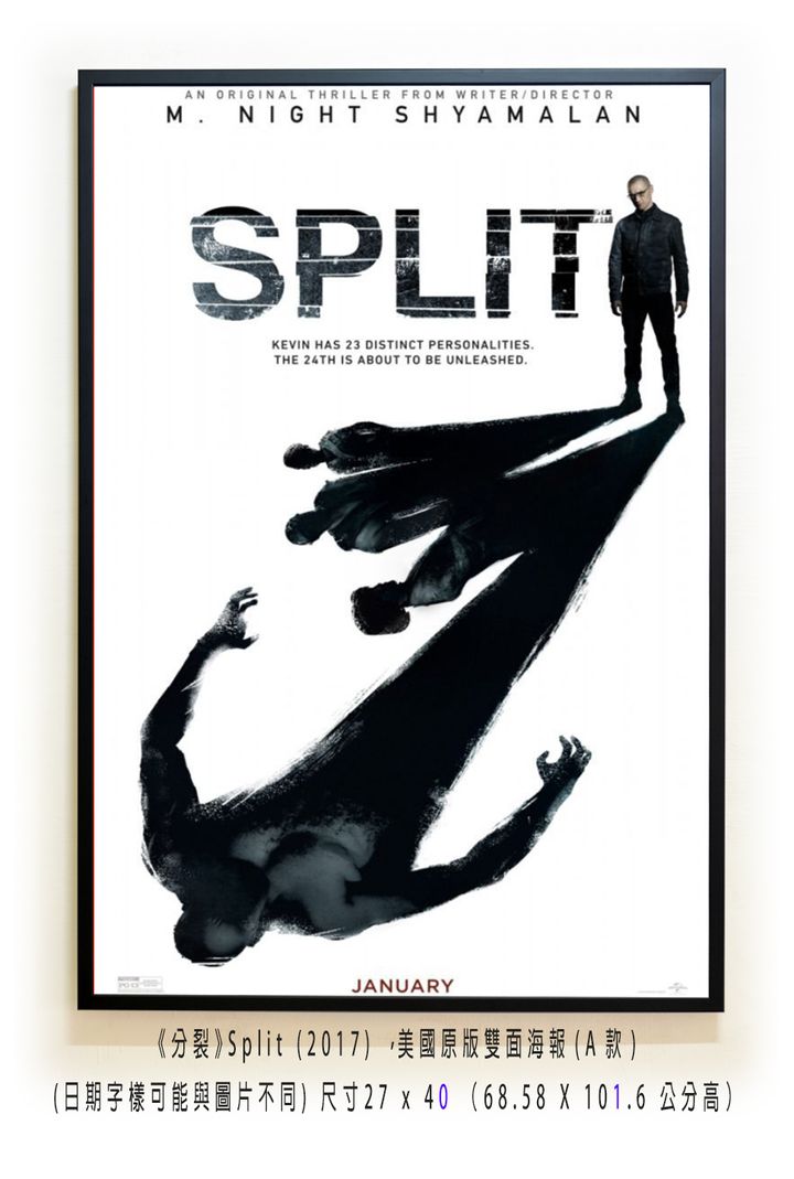 《分裂》Split (2017) ，美國原版雙面海報(A款)空.jpg