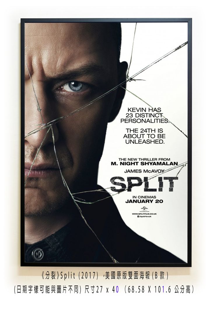 《分裂》Split (2017) ，美國原版雙面海報(B款)空.jpg