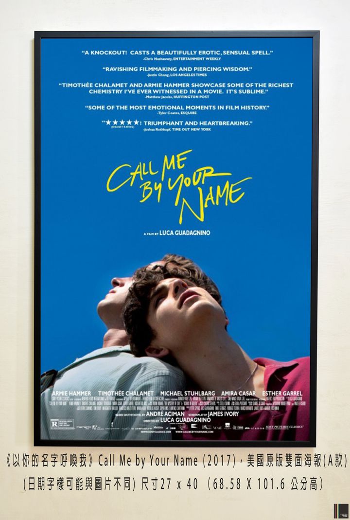 《以你的名字呼喚我》Call Me by Your Name (2017)，美國原版雙面海報(A款)空.jpg