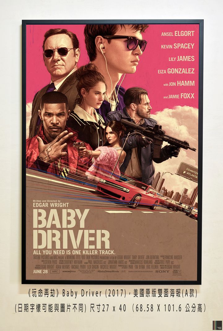 《玩命再劫》Baby Driver (2017)，美國原版雙面海報(A款)空.jpg