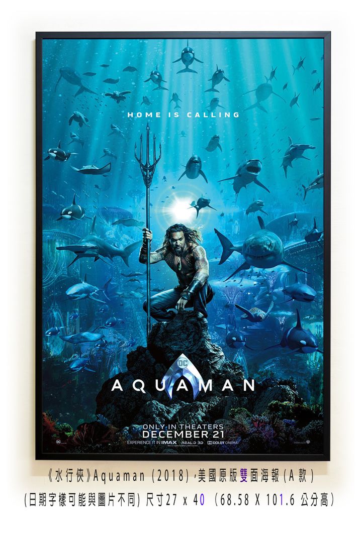 《水行俠》Aquaman (2018)，美國原版雙面海報(A款)空.jpg