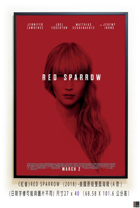 《紅雀》RED SPARROW  (2018)，美國原版雙面海報(A款)空.jpg