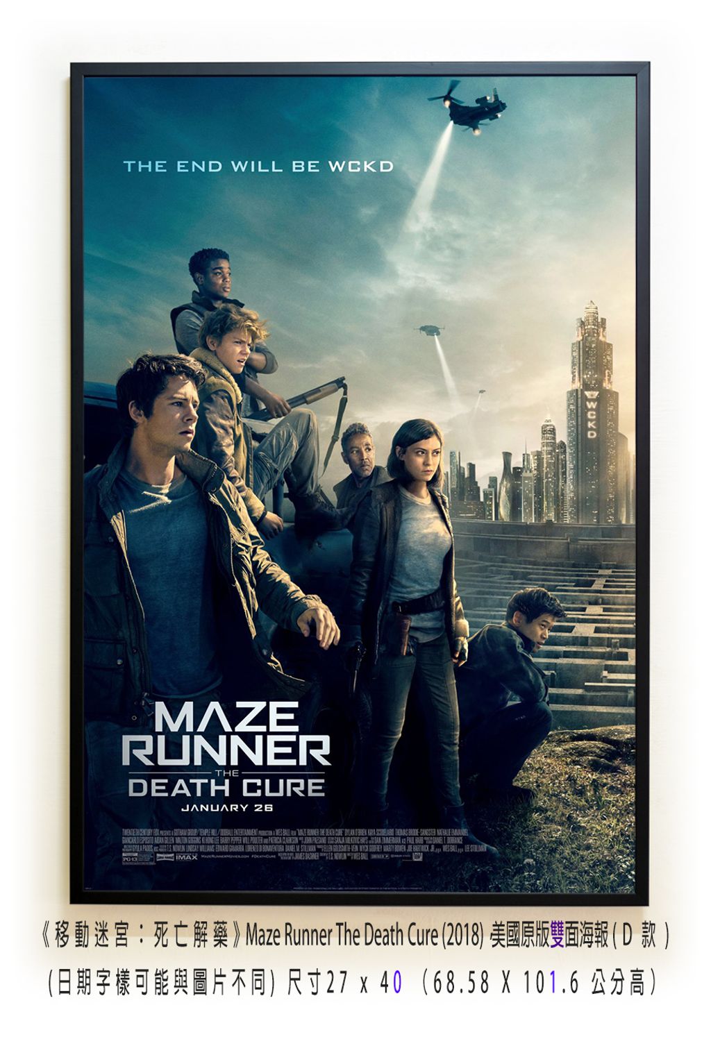 《移動迷宮：死亡解藥》Maze Runner The Death Cure (2018)，美國原版雙面海報(D款)空.jpg