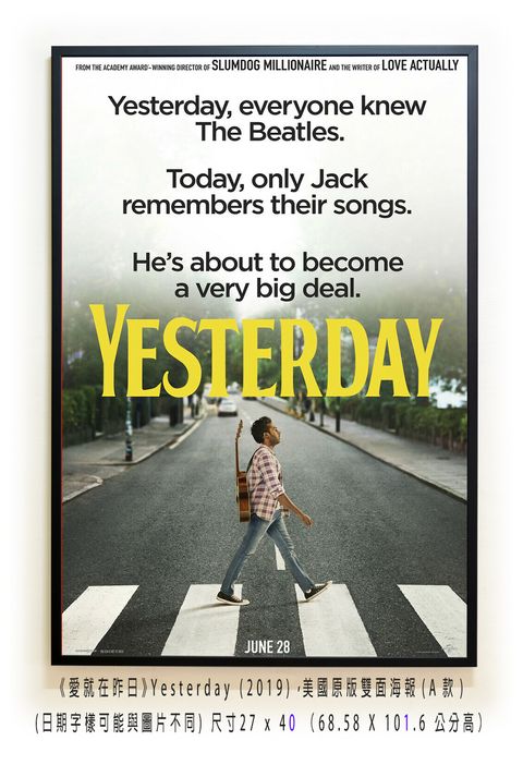 《愛就在昨日》Yesterday (2019)，美國原版雙面海報(A款)空.jpg