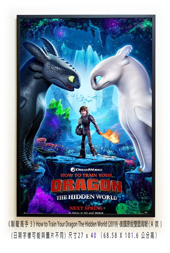《馴龍高手3》How to Train Your Dragon The Hidden World (2019)，美國原版雙面海報(A款)空.jpg