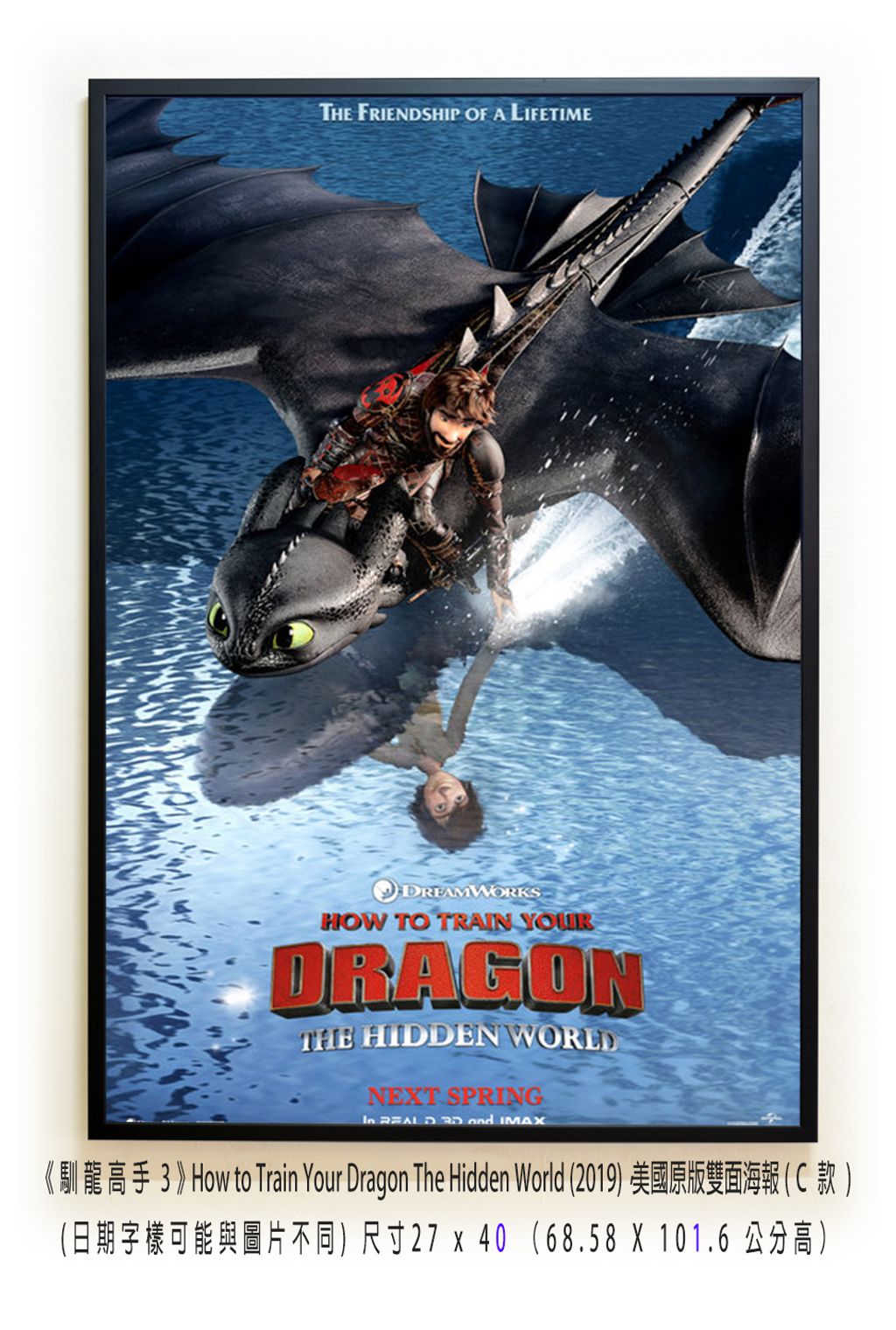 《馴龍高手3》How to Train Your Dragon The Hidden World (2019)，美國原版雙面海報(C款)空.jpg