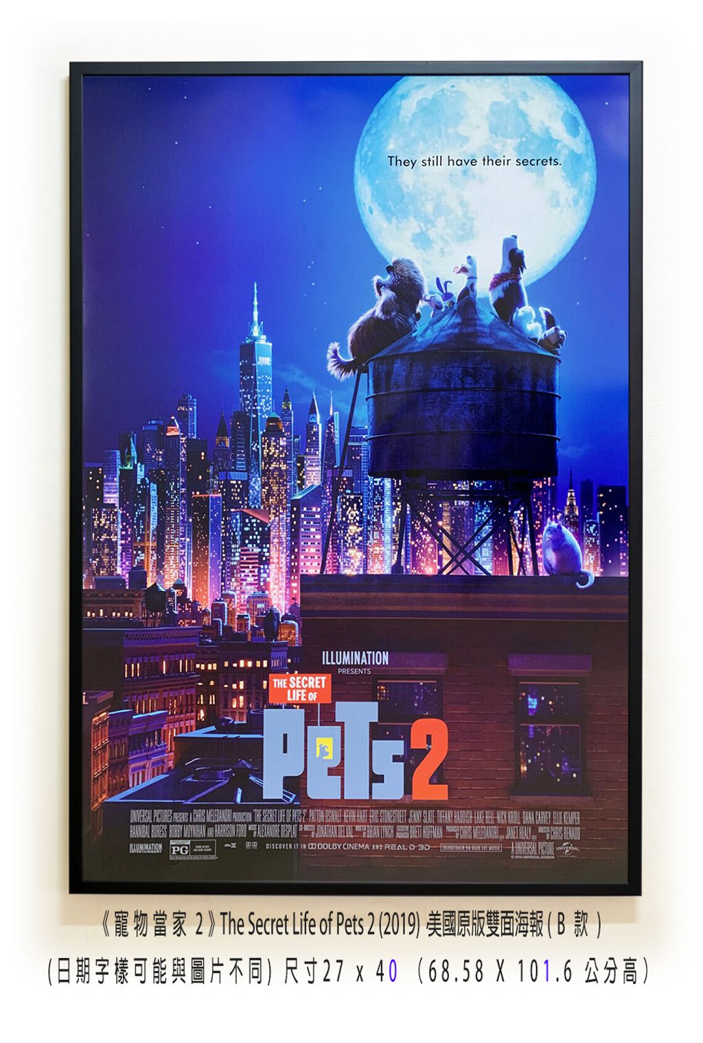 《寵物當家2》The Secret Life of Pets 2 (2019)，美國原版雙面海報(B款)空.jpg