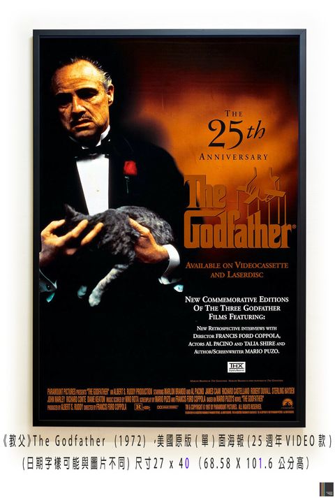 《教父》The Godfather  (1972) ，美國原版(單)面海報(25週年Video款)空.jpg