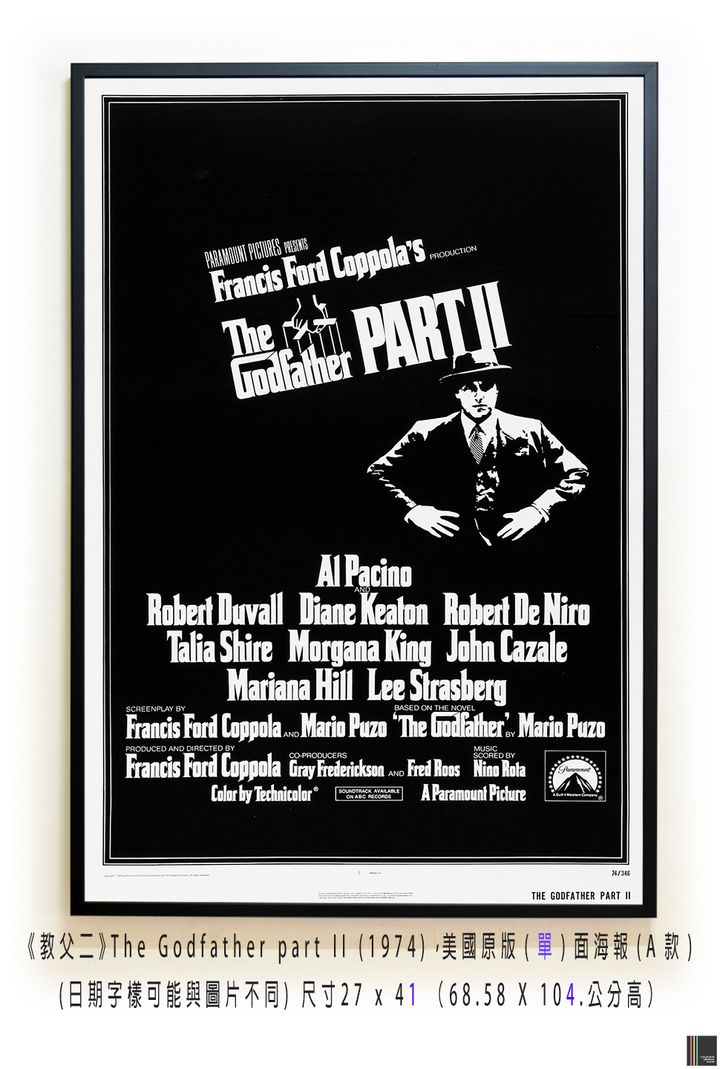 《教父二》The Godfather part II (1974)，美國原版(單)面海報(A款)空.jpg