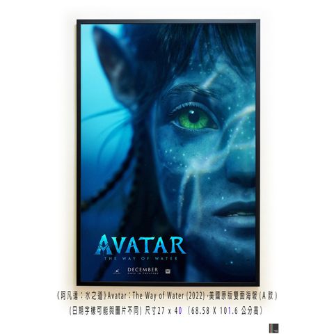 《阿凡達：水之道》Avatar：The Way of Water (2022)，美國原版雙面海報(A款)空