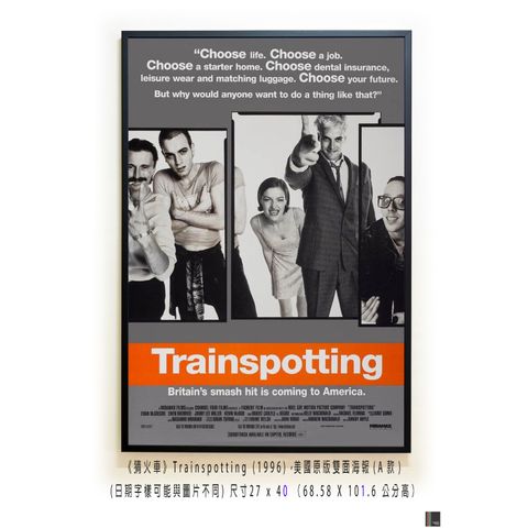 《猜火車》 Trainspotting (1996)，美國原版雙面海報(A款)空