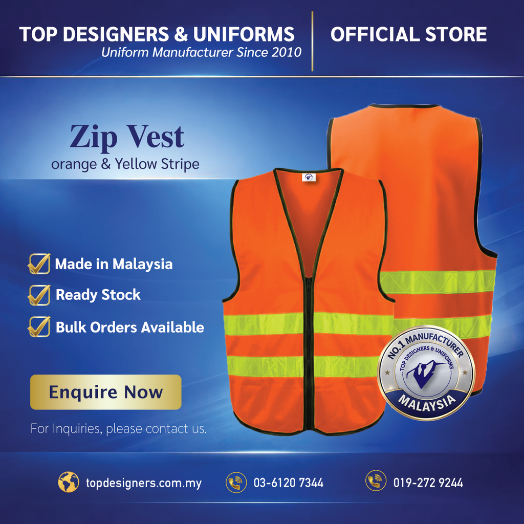 Zip-Vest-Orange-&-Yellow-Stripe