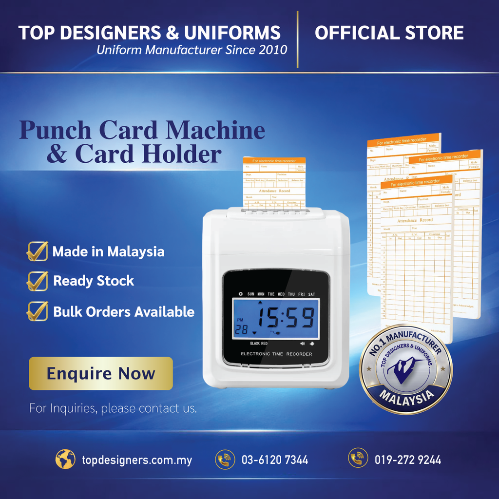 Punch-Card-Machine-&-Card-Holder-