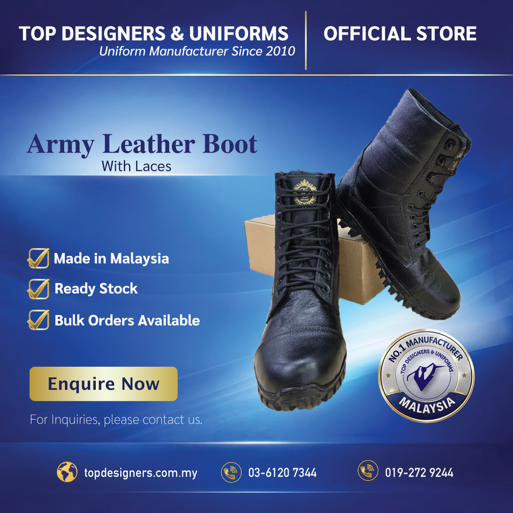 Army-Leather-Boot-With-Laces-