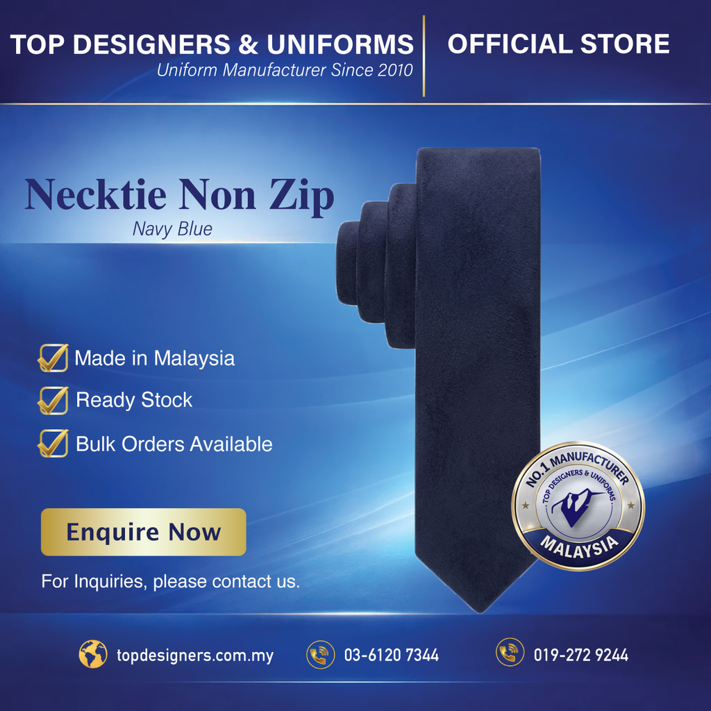 Necktie-non-zip-navy-blue-