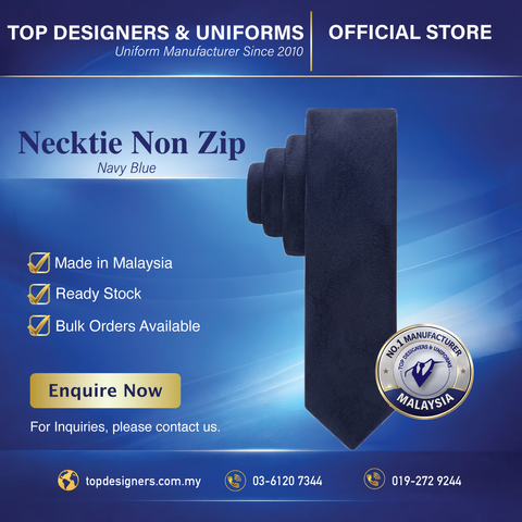Necktie-non-zip-navy-blue-