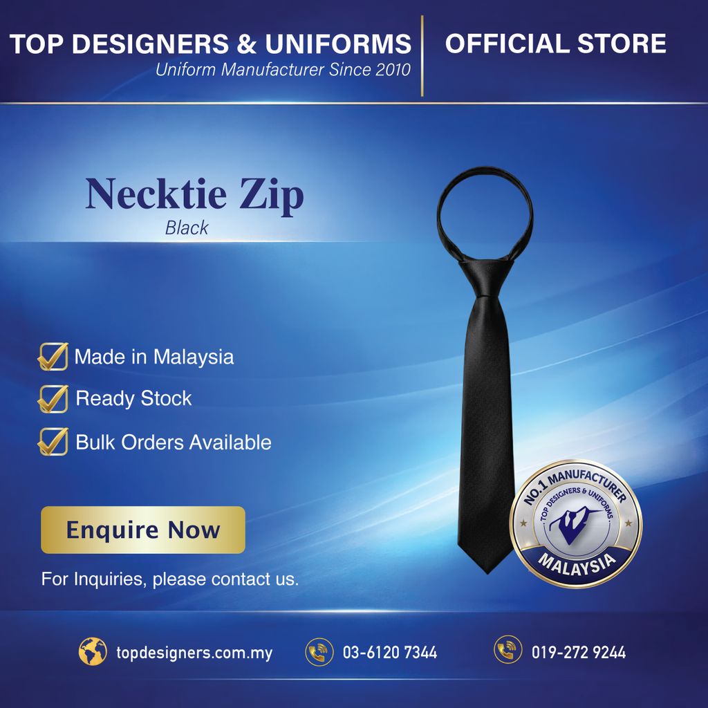 Necktie-zip-black-