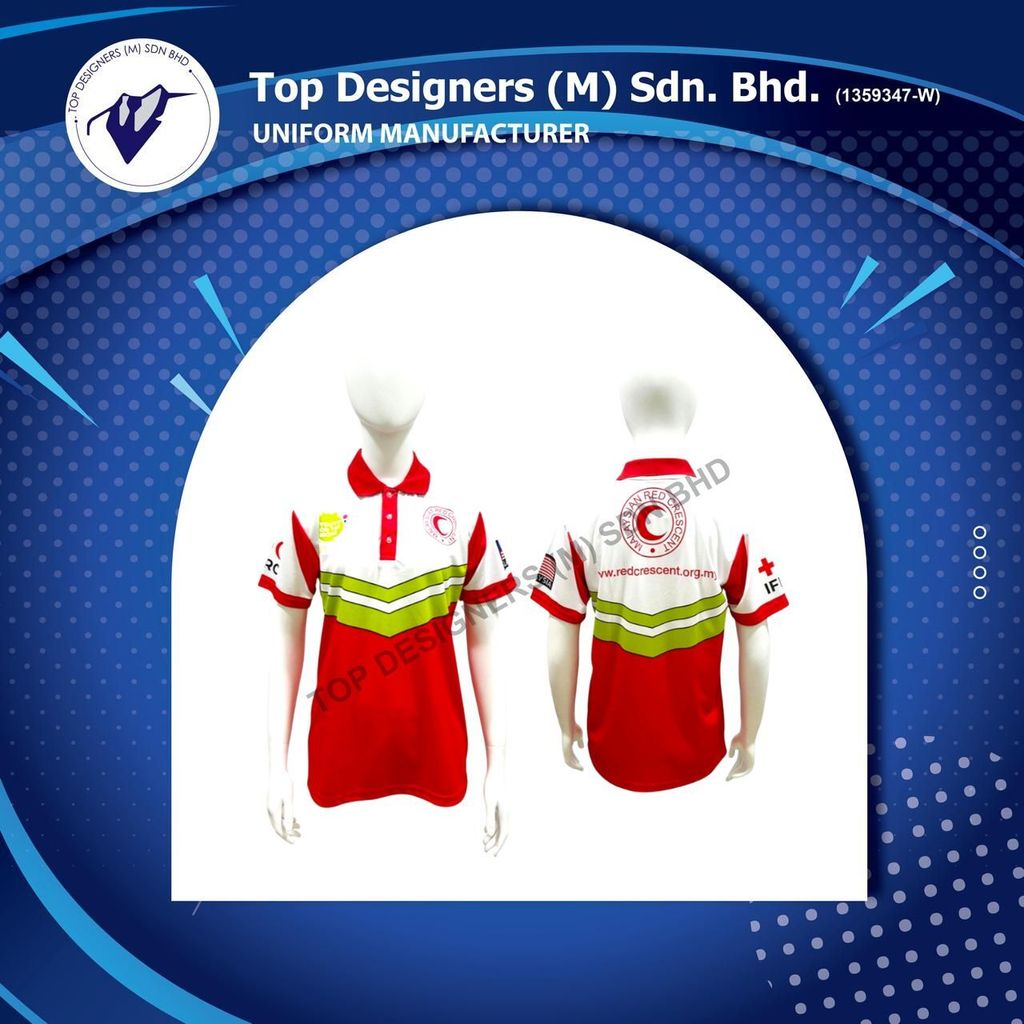 T-shirt Ahli Kadet Bulan Sabit Merah Malaysia BSMM Short Sleeve