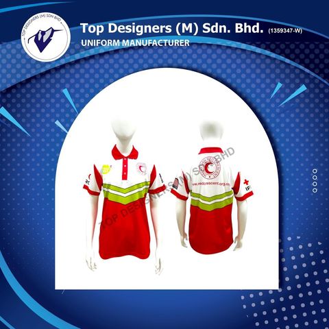 T-shirt Ahli Kadet Bulan Sabit Merah Malaysia BSMM Short Sleeve