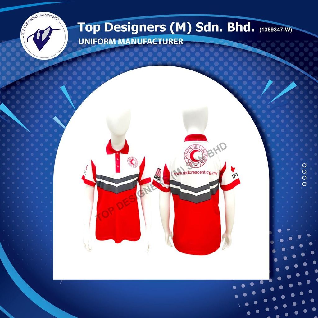 Adult Bulan Sabit Merah Malaysia BSMM Short Sleeve