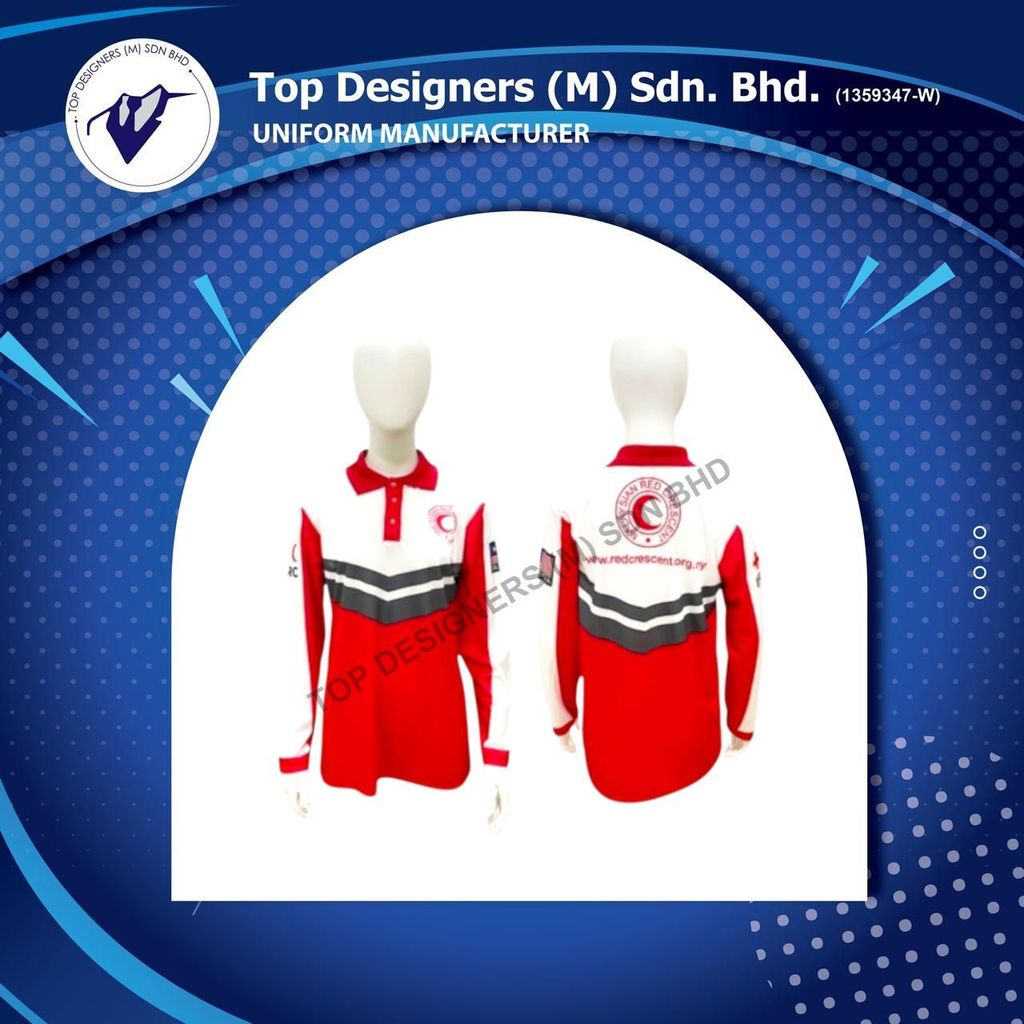 Adult Bulan Sabit Merah Malaysia BSMM Long Sleeve