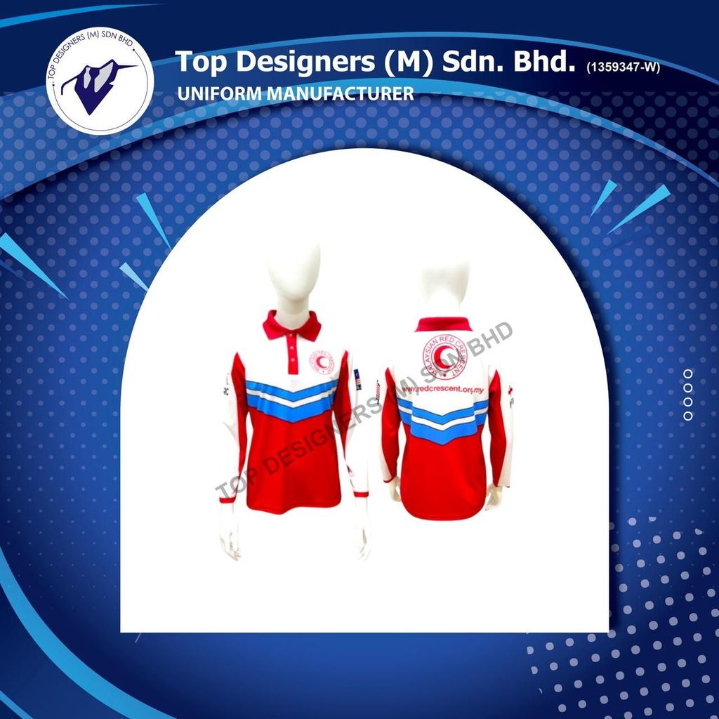 Baju T-shirt Ahli Muda Bulan Sabit Merah Malaysia BSMM Long Sleeve