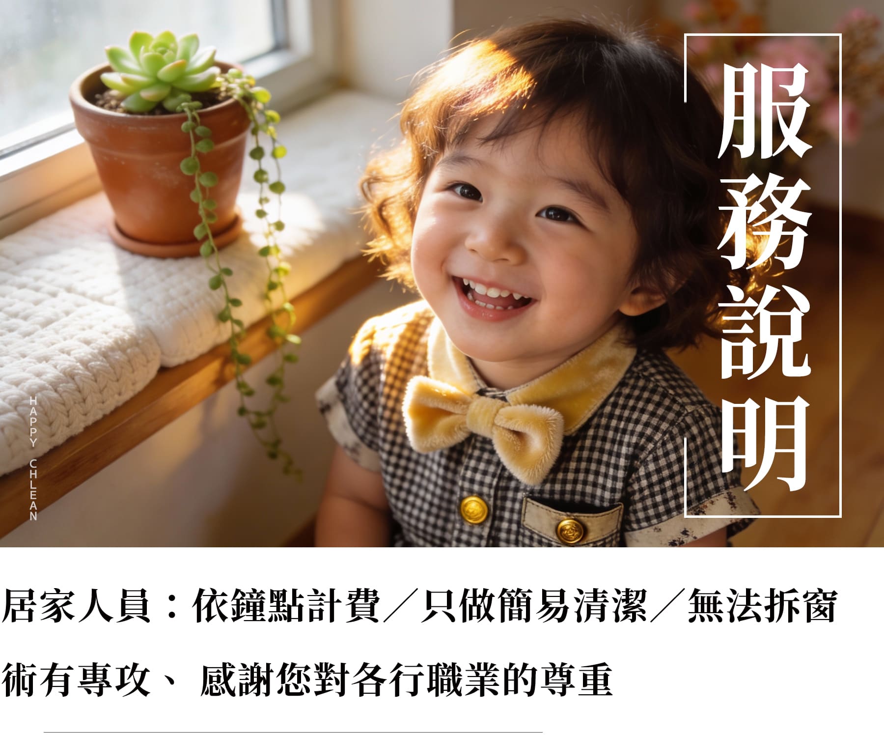 嘉義居家清潔服務說明（幸福家到府清潔）