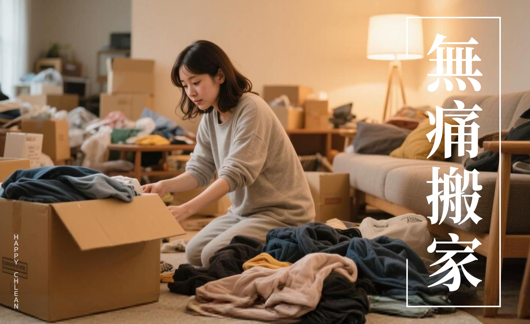 嘉義無痛搬家｜搬家前打包服務示意圖