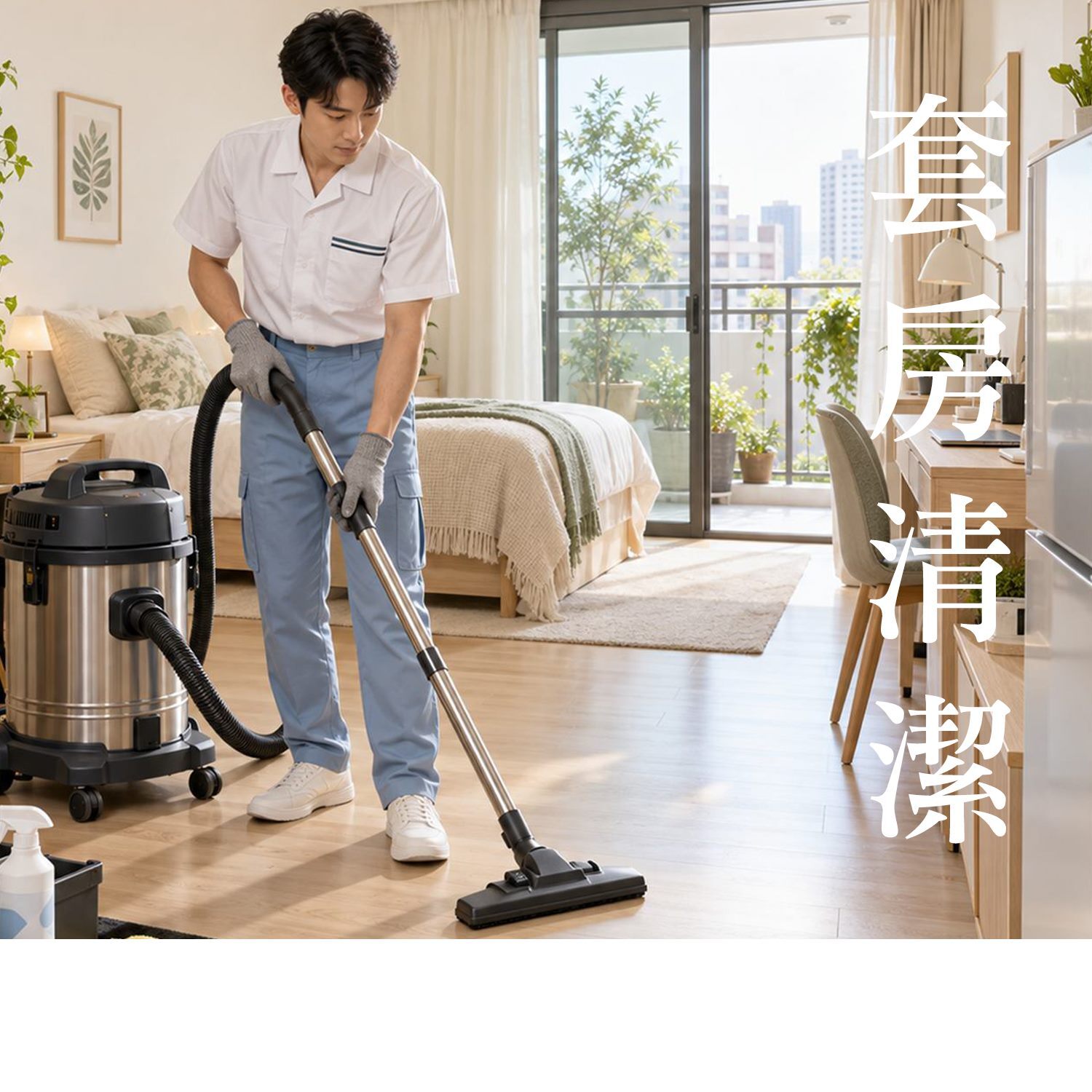 嘉義套房深度清潔師傅處理浴室、廚房與居住空間
