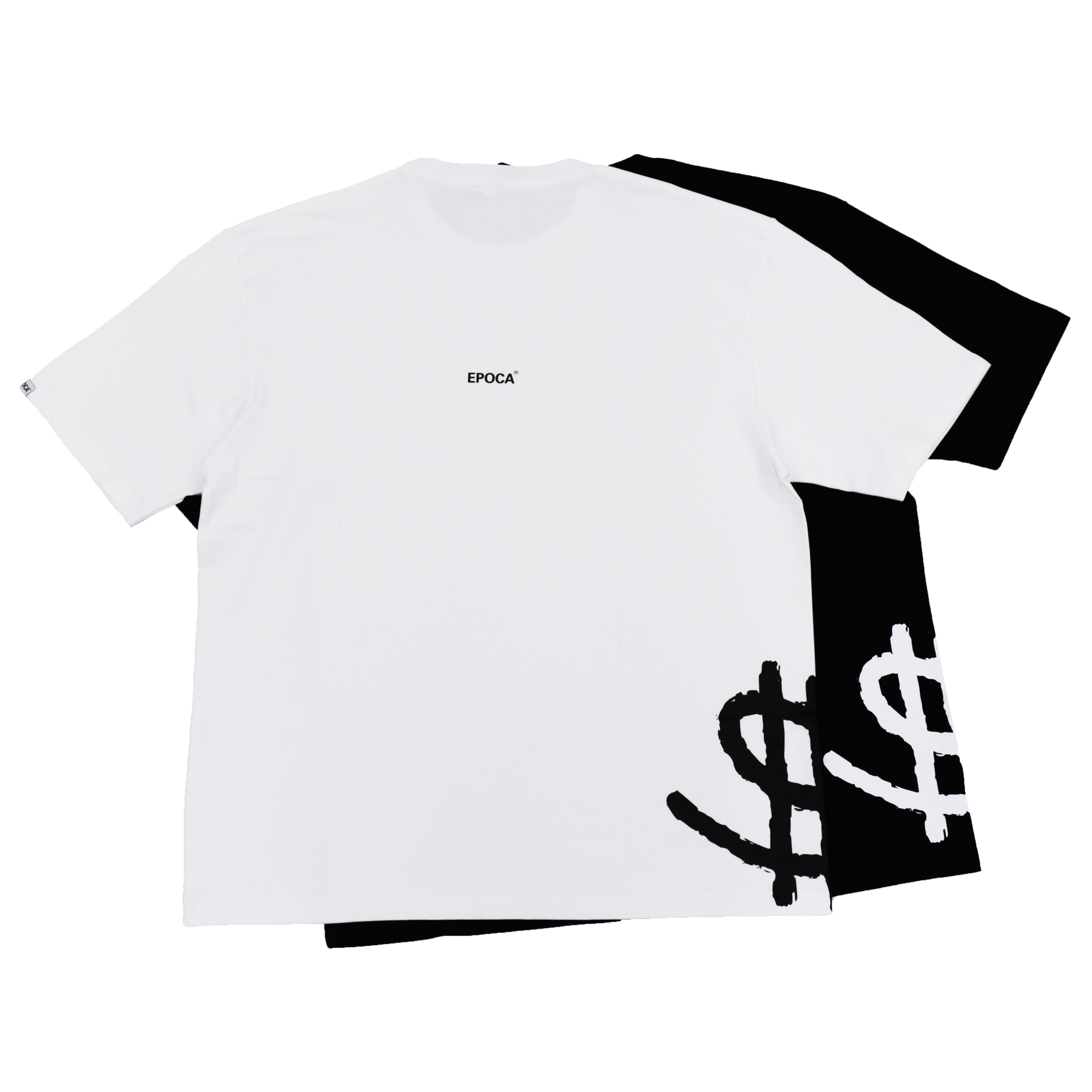 出産祝い Etavirp Black)XL × (White T-Shirt. Logo Tシャツ