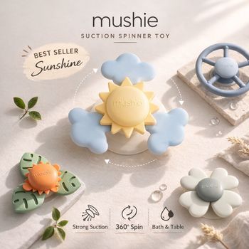 Mushie suction spinner toy collection