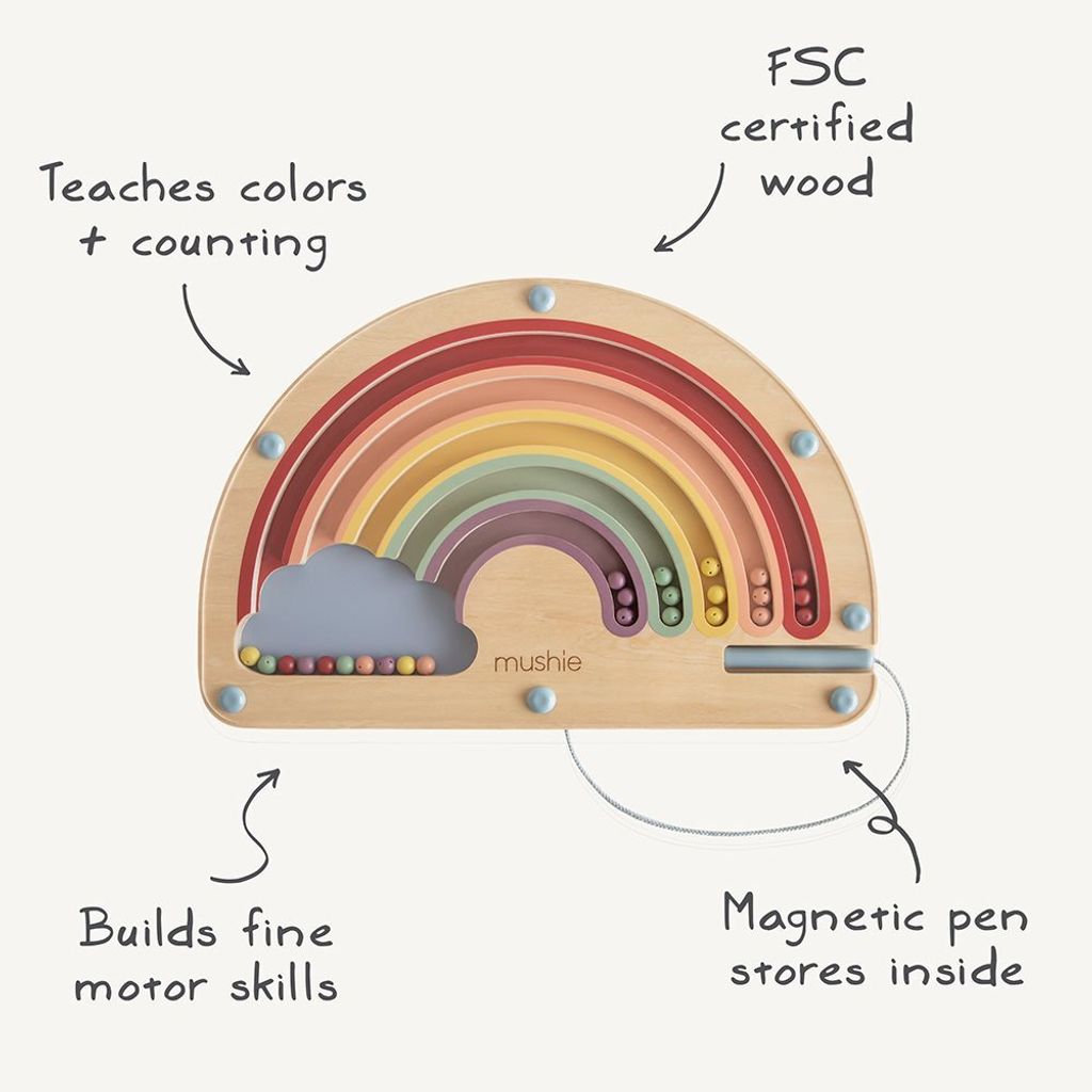 Wooden Magnetic Rainbow Info-p