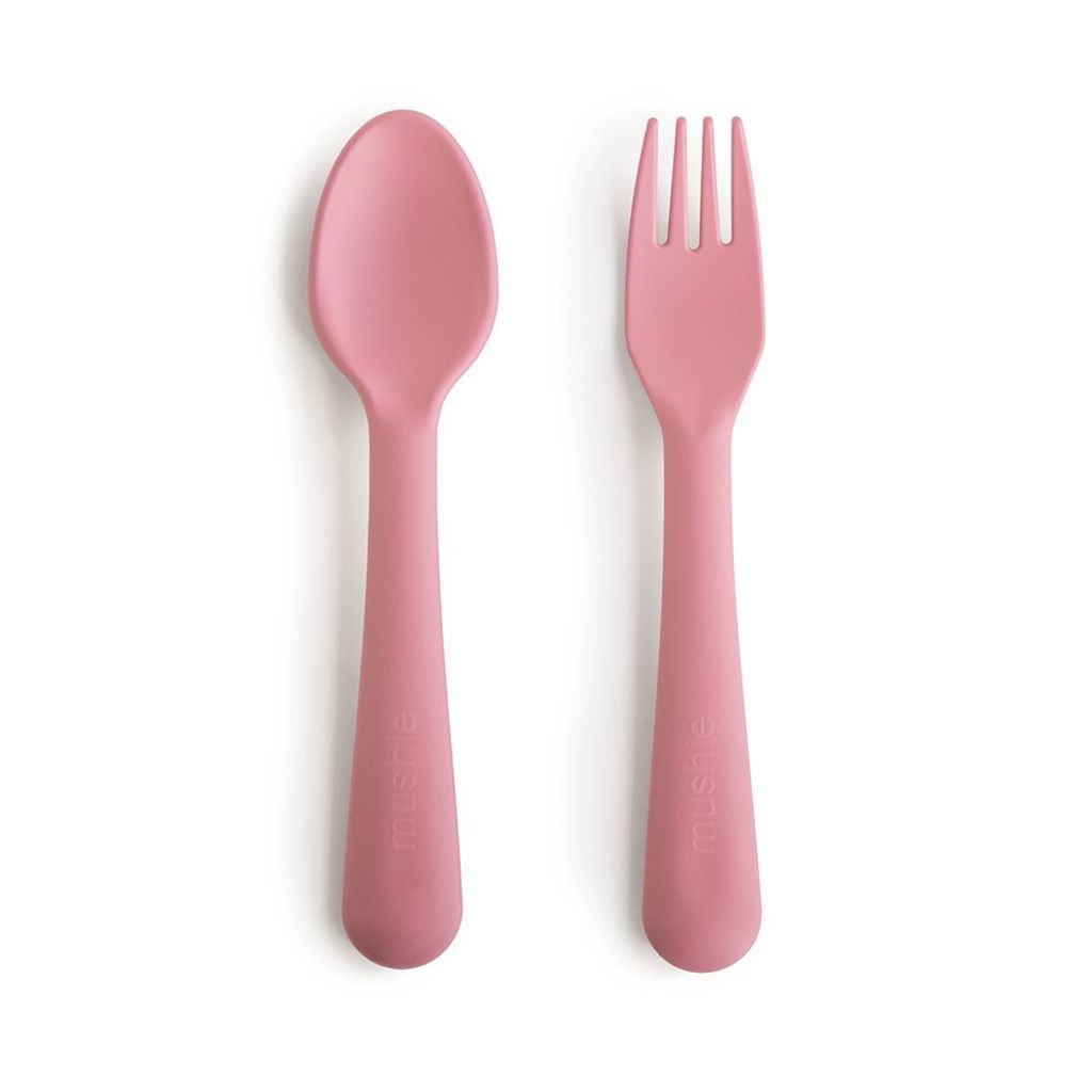 Dinnerware Fork and Spoon Set_Dusty Rose-p