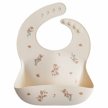 Pink Flowers_Silicone Bib-p