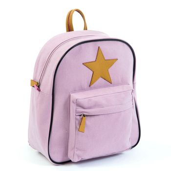 82001-9, Backpack, Canvas, Large, Heather w. natural leather Star