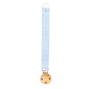 42003-12, Fabric pacifier chain, Light Blue Stripes