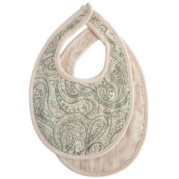 Green Paisley_Fog_Muslin Bib 2pack-p