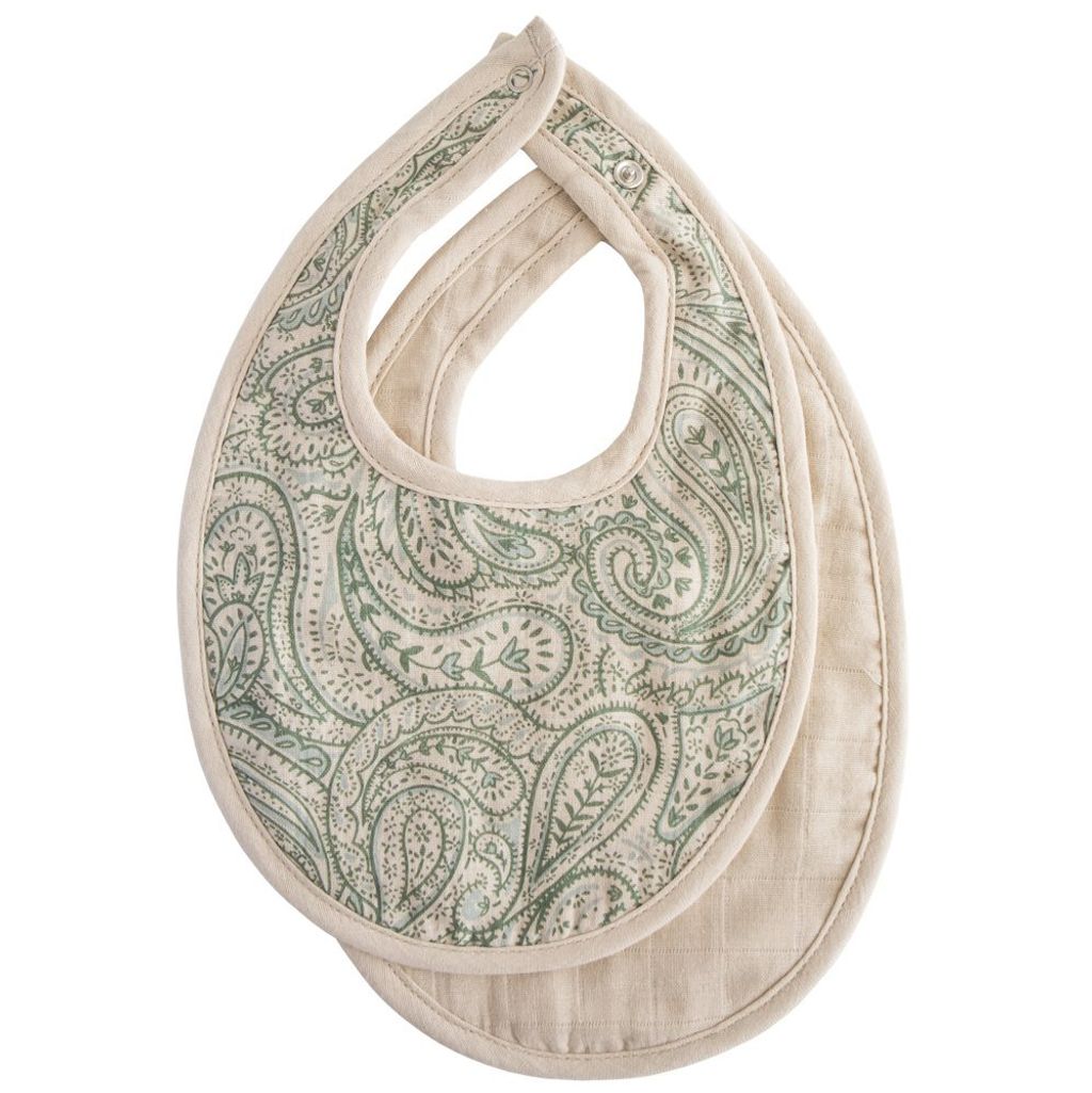 Green Paisley_Fog_Muslin Bib 2pack-p