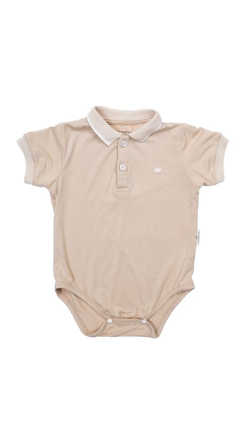 Polo Bodysuit Almond