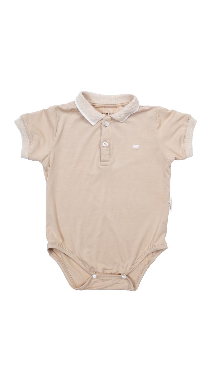 Polo Bodysuit Almond