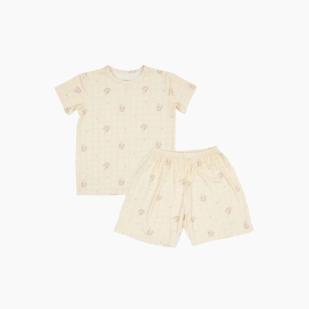 flatlay kids basic tee set pony (cradle&gallop)