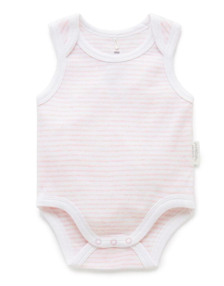 Singlet Bodysuit Pale Pink Melange