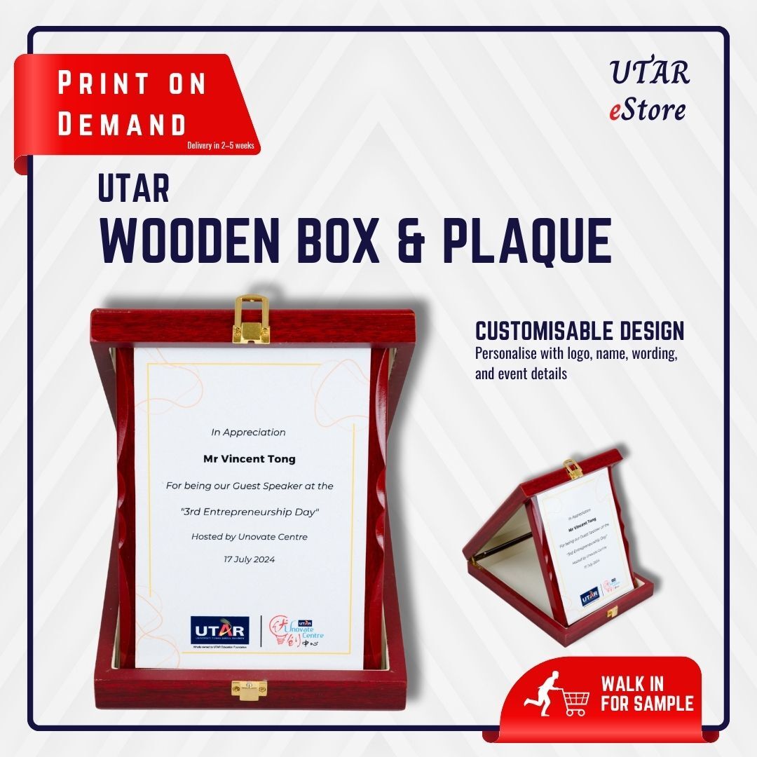 Wooden Box & Plaque