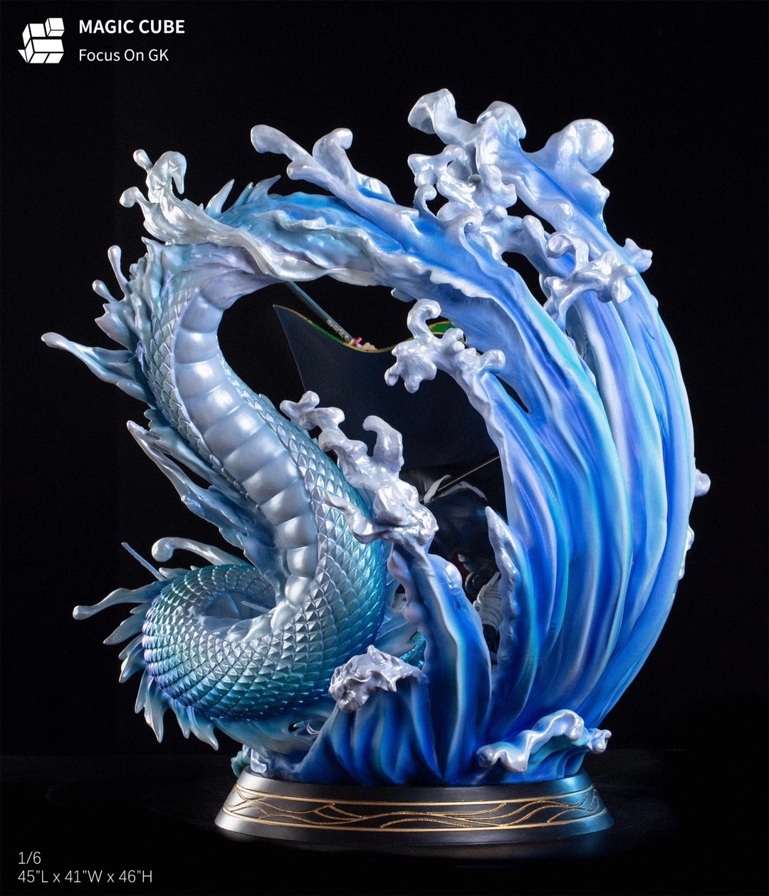 預購〙 鬼滅之刃魔方鬼滅九柱共鳴水柱富岡義勇雕像GK – 不二